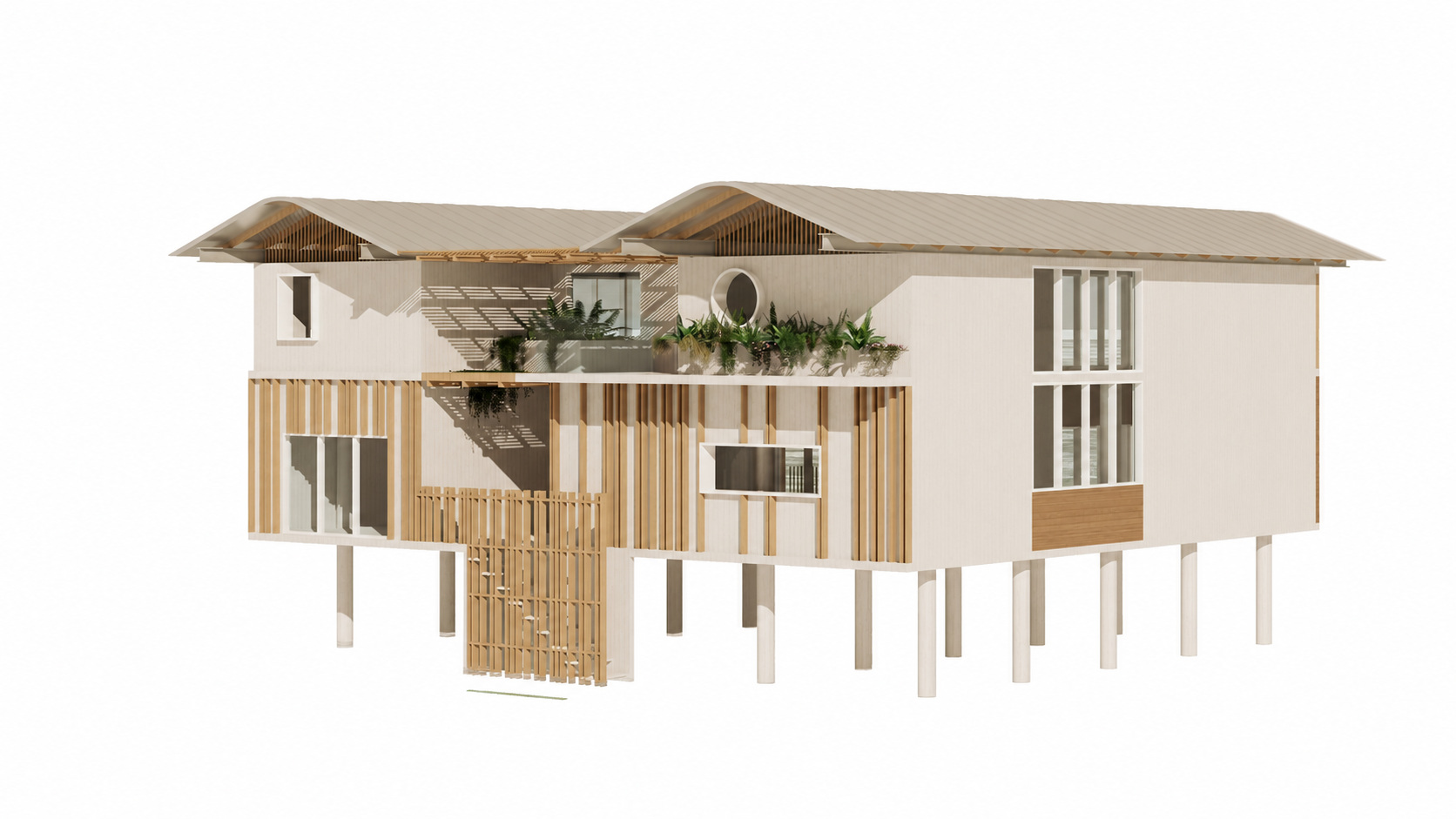 Architectural visualization of A House on Stilts
